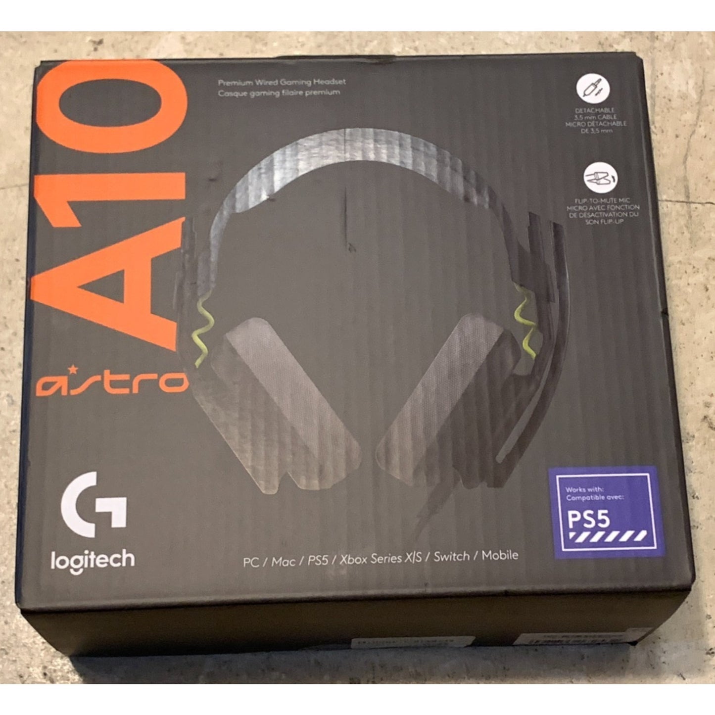 Logitech G Astro A10 Gen 2 Cross-Platform Wired Gaming Headset PS5 Xbox S|X PC