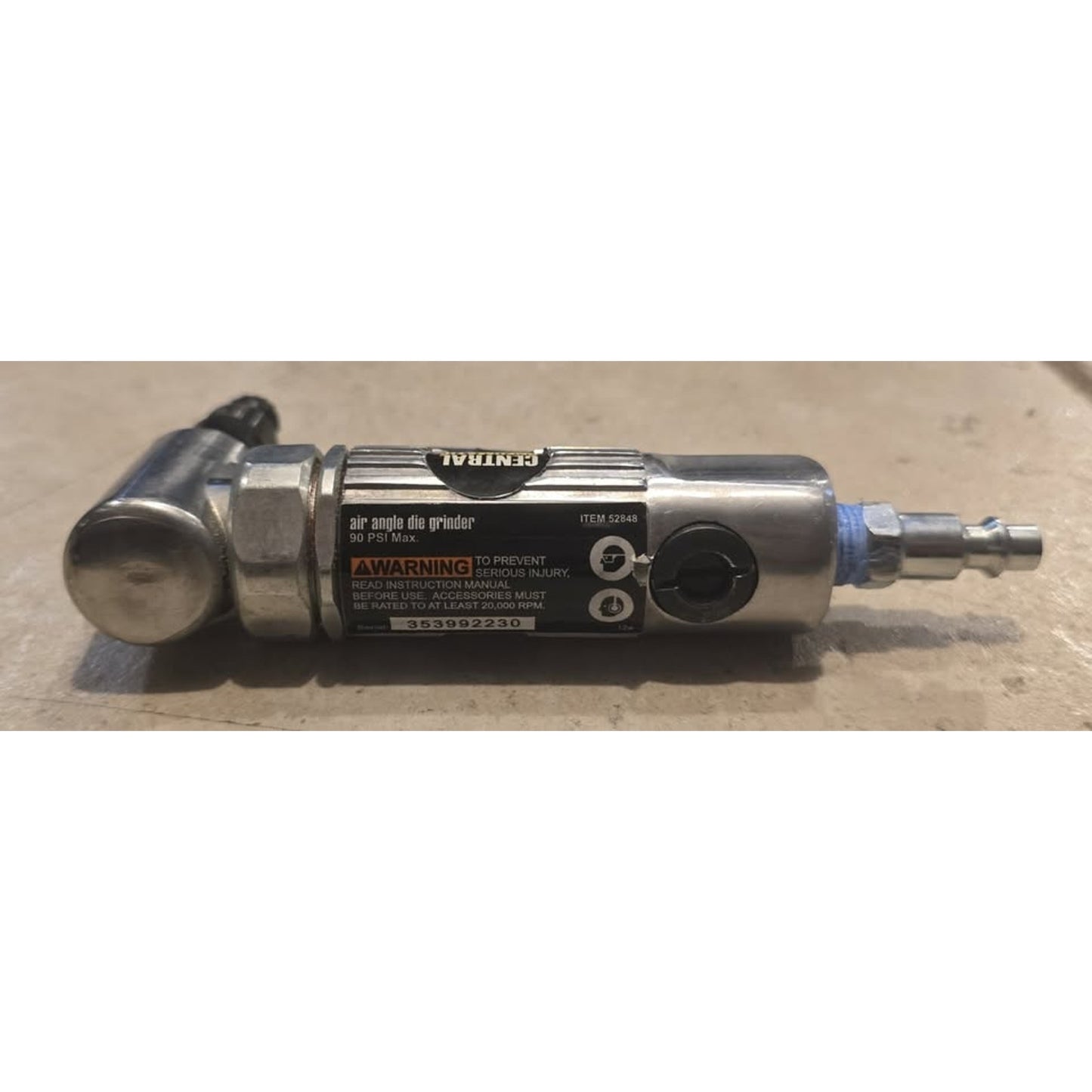 Central Pneumatic Air Angle Die Grinder / 52848 /
