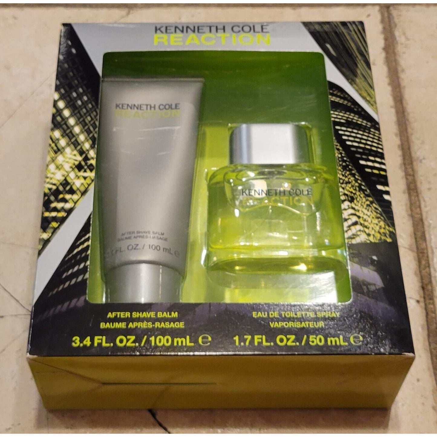Kenneth Cole Reaction Gift Set for Men 2 Piece 1.7 oz EDT-3.4 oz After Shave