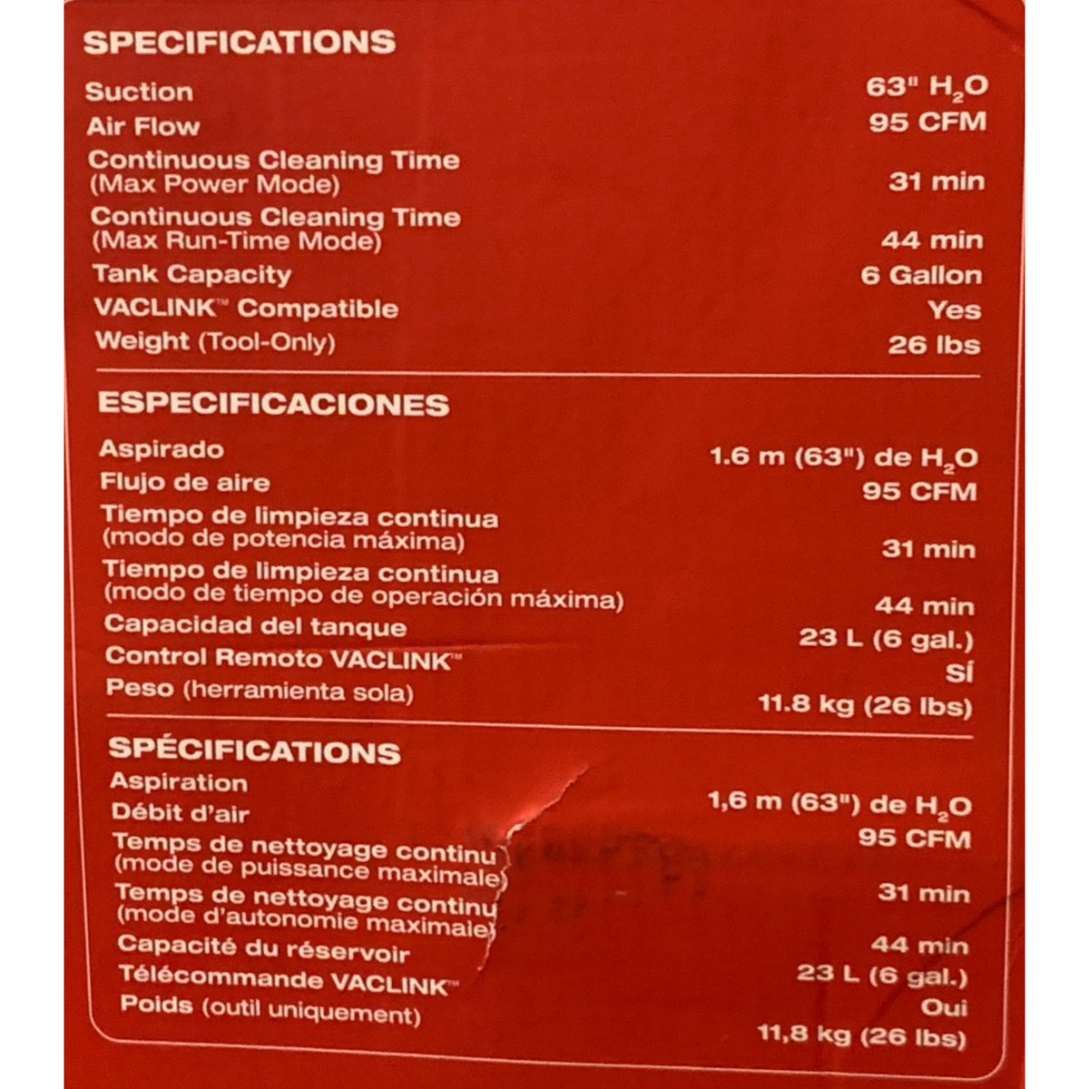 Milwaukee 0914-20 M18 FUEL NEXUS 6-Gal Wet/Dry Vacuum PACKOUT VACLINK