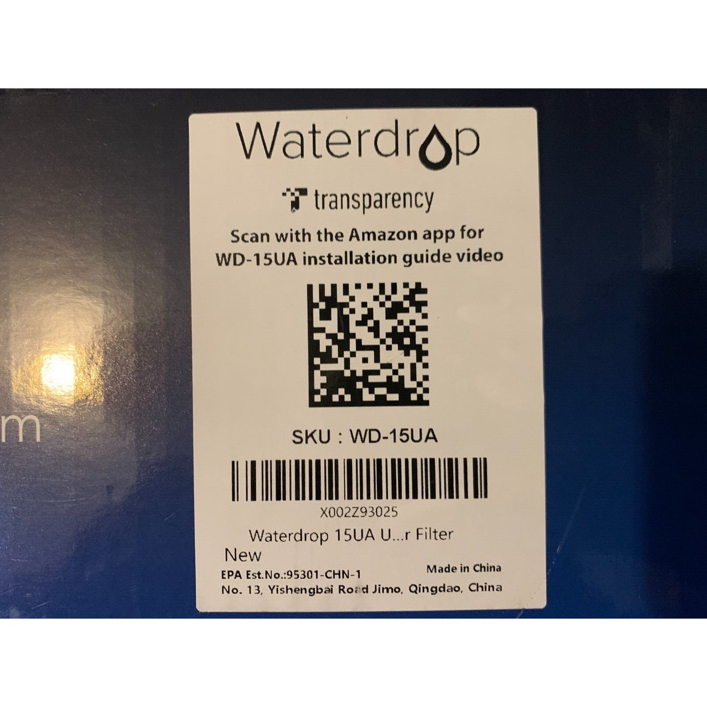 Water Drop WD-15UA Under Sink Water Filtration System