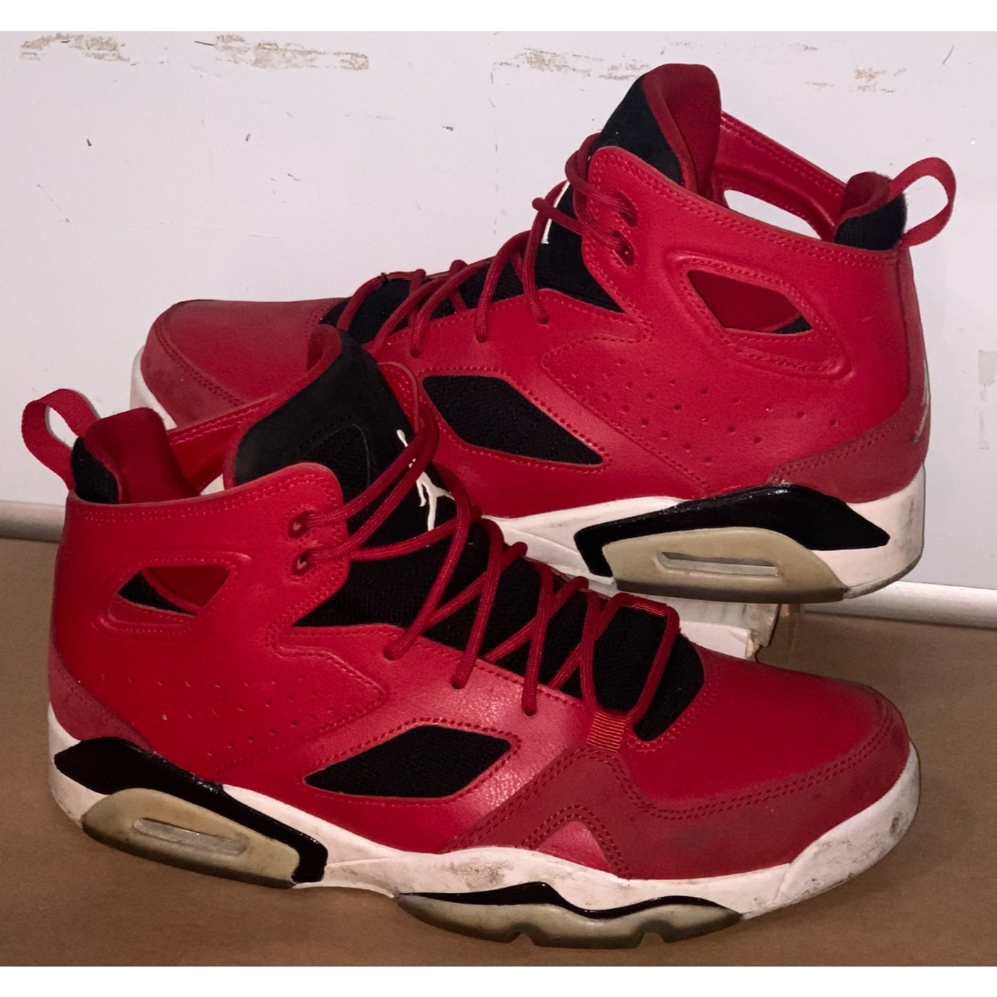 Nike Air Jordan Flight Club 91 555475-600 Men’s Shoes Size 8 Red White