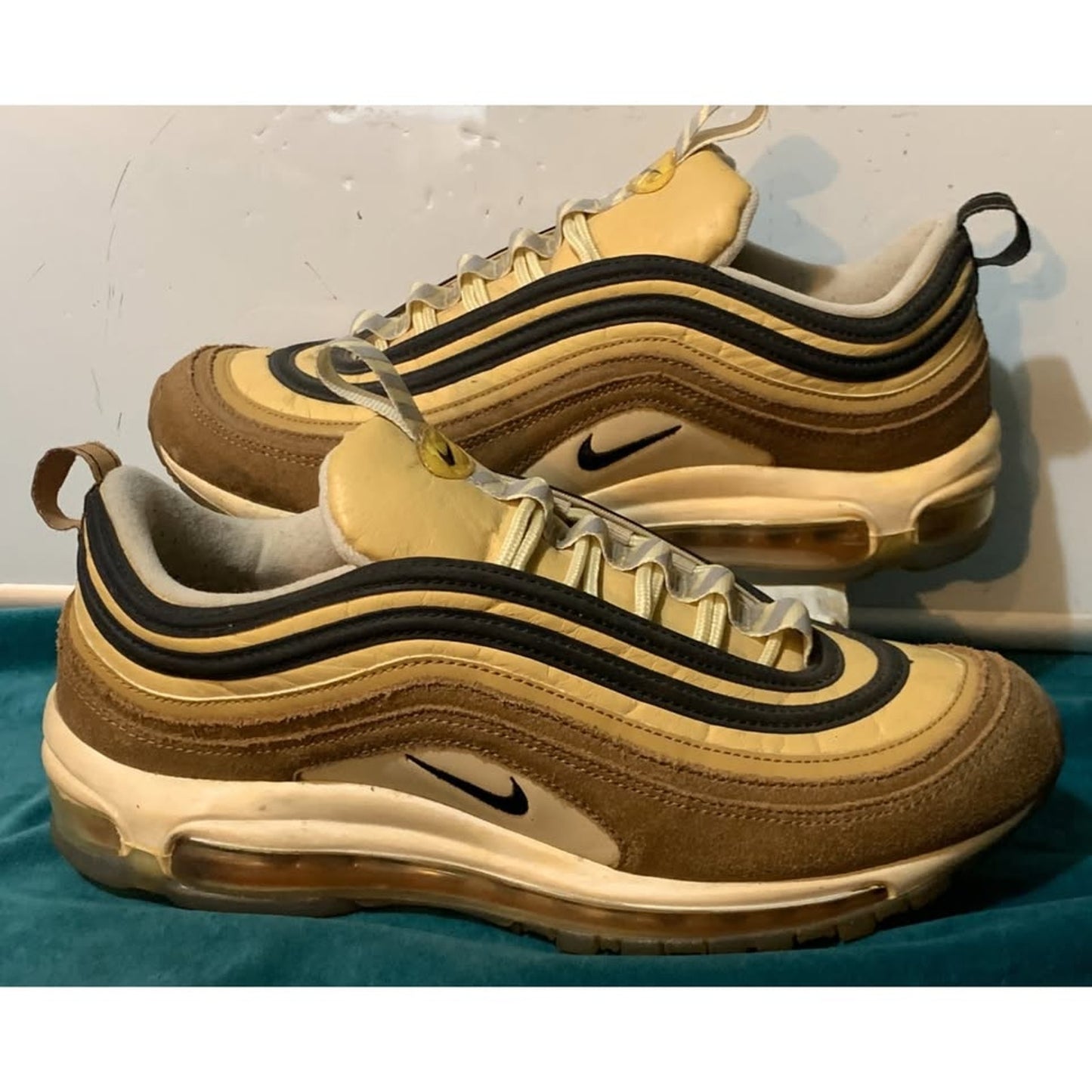 Nike Air Max 97 Ale Brown Elemental Gold Sneaker 921826-201 Men's 9.5