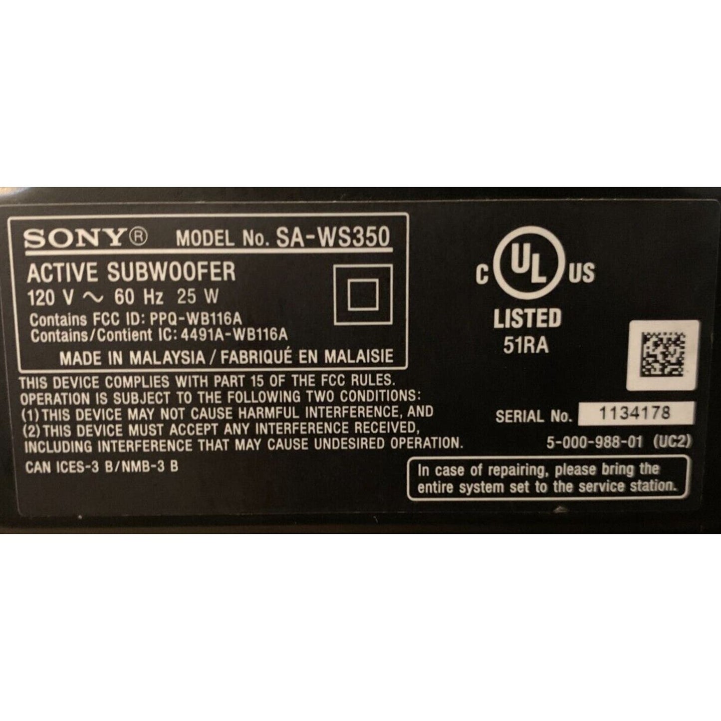 Sony HTSD35 2.1Channel Bluetooth Soundbar with Subwoofer Wolfpack