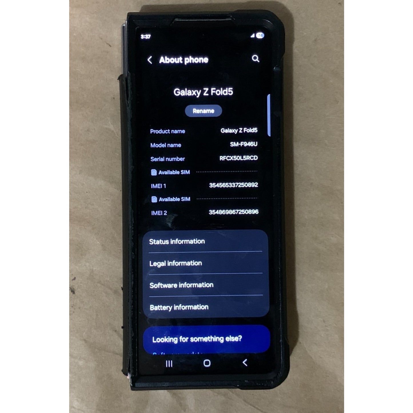 Samsung Galaxy Z Fold 5 256GB Purple SM-F946U (Unlocked)