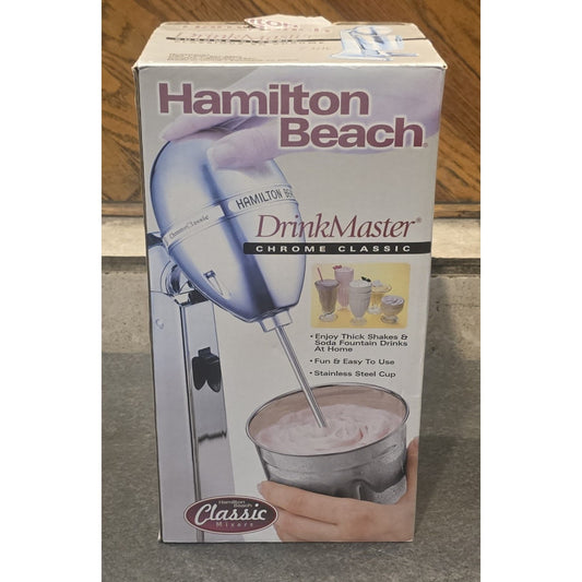 Hamilton Beach DrinkMaster Chrome Classic Mixer Milkshake Maker 730C