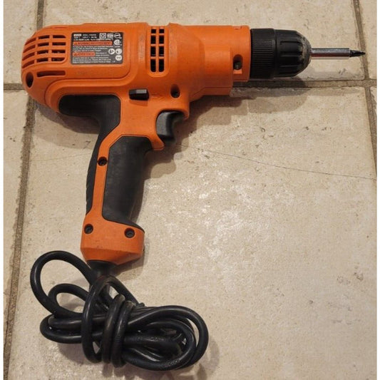 Black & Decker DR260 5.2 Amp 3/8 in Corded Drill Variable Speed Reversible AP40