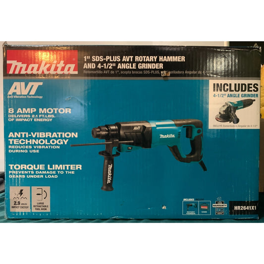 Makita HR2641X1 1" Rotary Hammer Angle Grinder Set