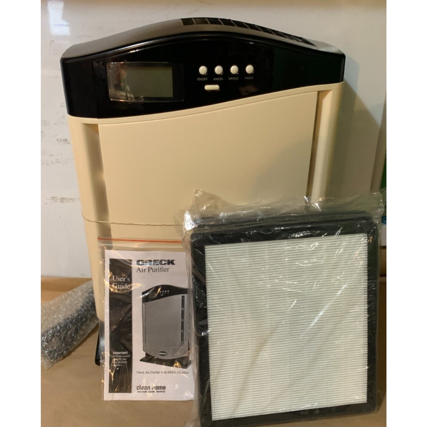 ORECK XL Electric Air Purifier Anion Hepa Filter AIRHSQ TESTED