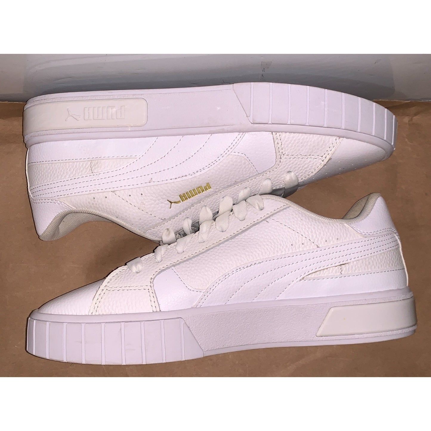 Puma Womens Cali Star 380176-01 White Casual Shoes Sneakers Leather Size 10