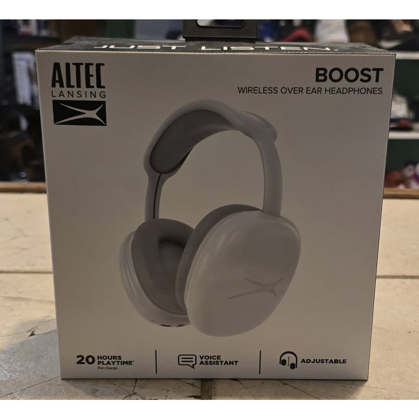 Altec Lansing BOOST Wireless Over Ear Headphones / MZX3007-WHTSIL /