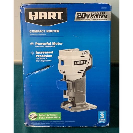 Hart 20-Volt Cordless Trim Router for Cutting, Shaping and Trimming (HPRR01)