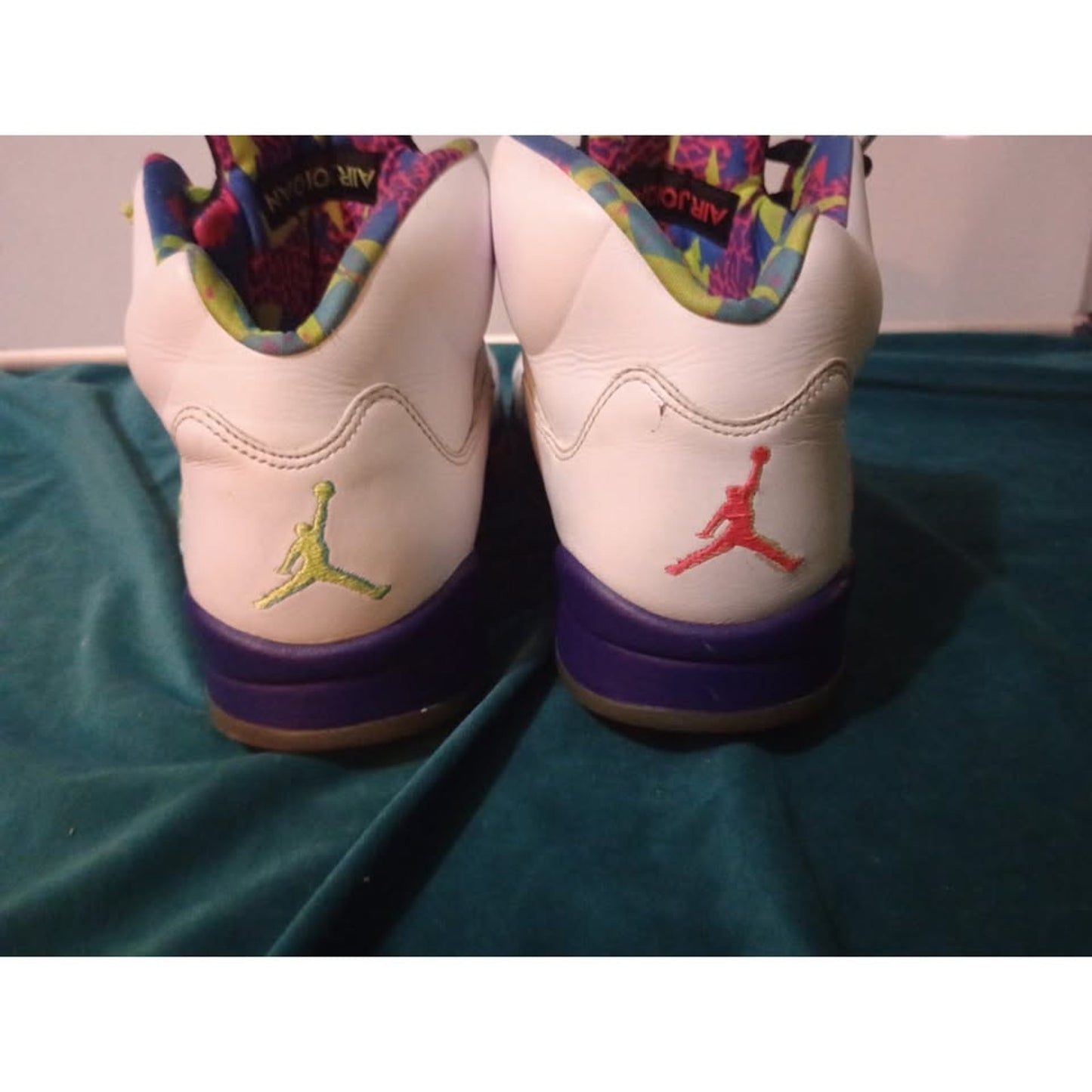 Nike Air Jordan 5 Retro Alternate Bel-Air White/Green/Purple DB3335100 Size 10.5