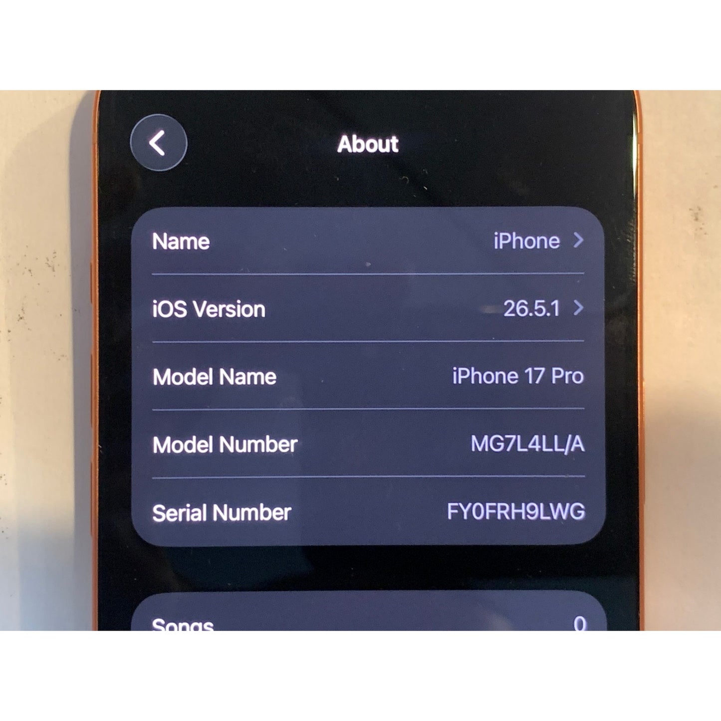 Apple iPhone 17 Pro 256GB Cosmic Orange A3256 NGL4LL/A Unlocked