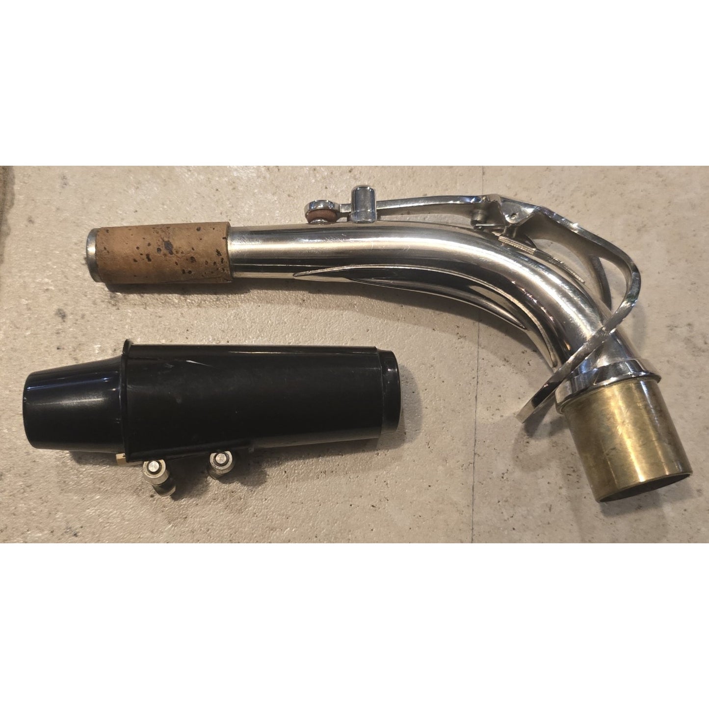 SC-9937 Curved Neck Soprano Saxophone B Flat Silver Plated Sax With Mouthpiece