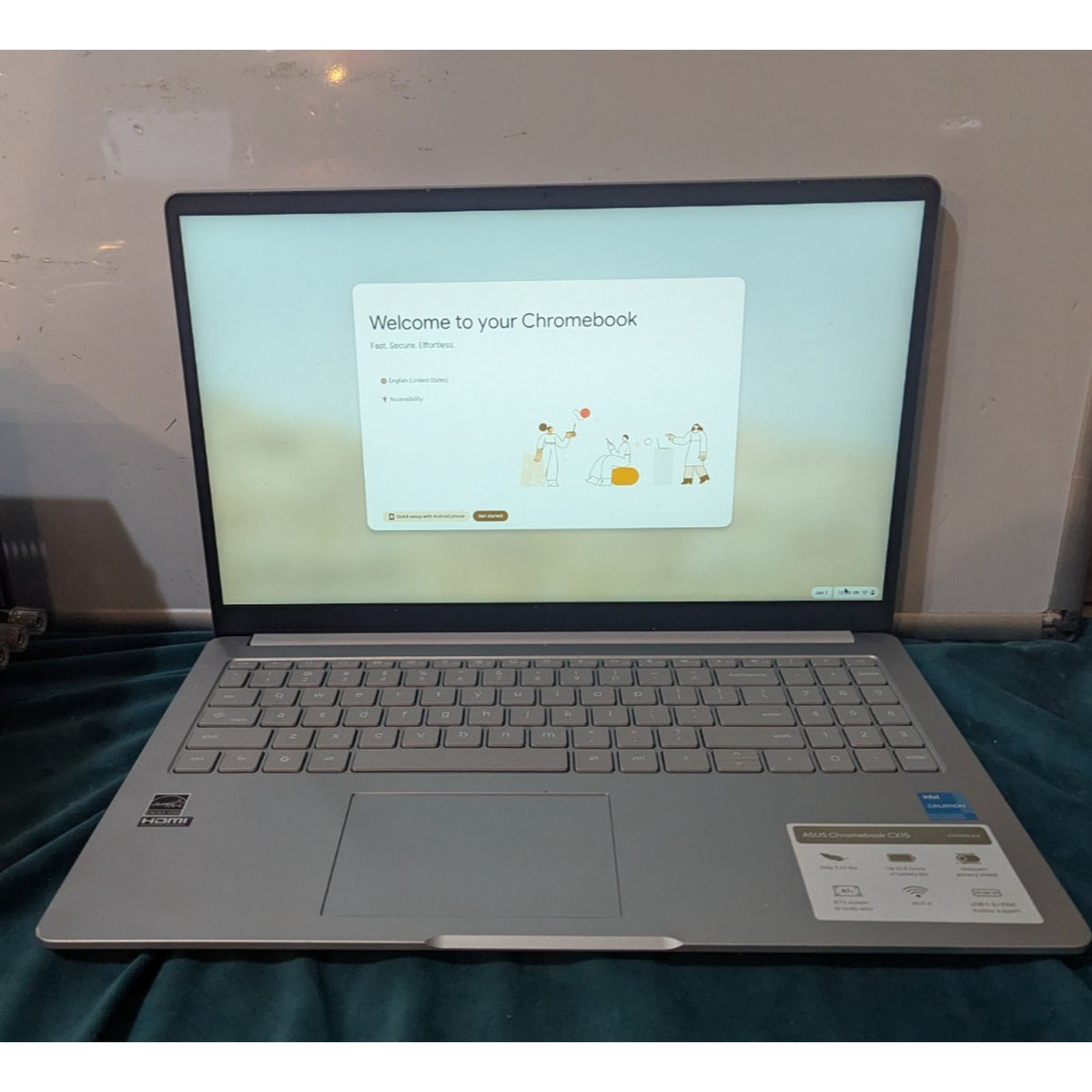 Asus Chromebook CX1 CX1505CKA Intel Celeron N3350 128SSD 8Ram