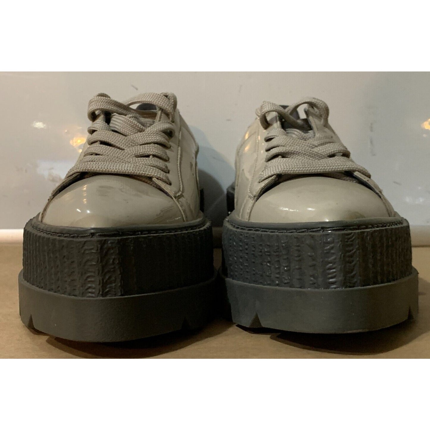 Puma Fenty by Rihanna Pointy Creeper Patent Dove 366270-02 Women's Size 6