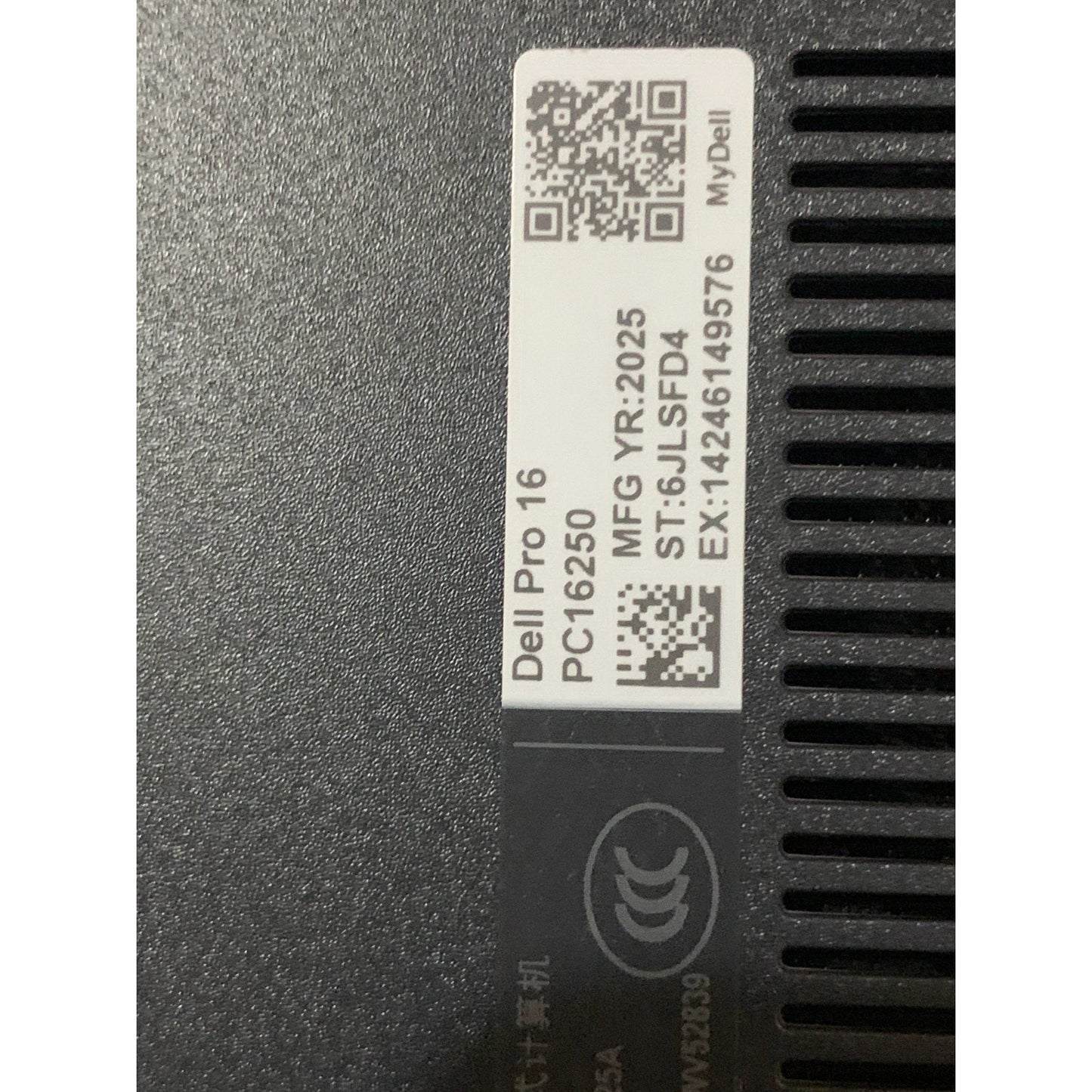Dell Pro 16 PC16250 16" Core 5 120U 1.4GHz 16GB RAM 256GB SSD