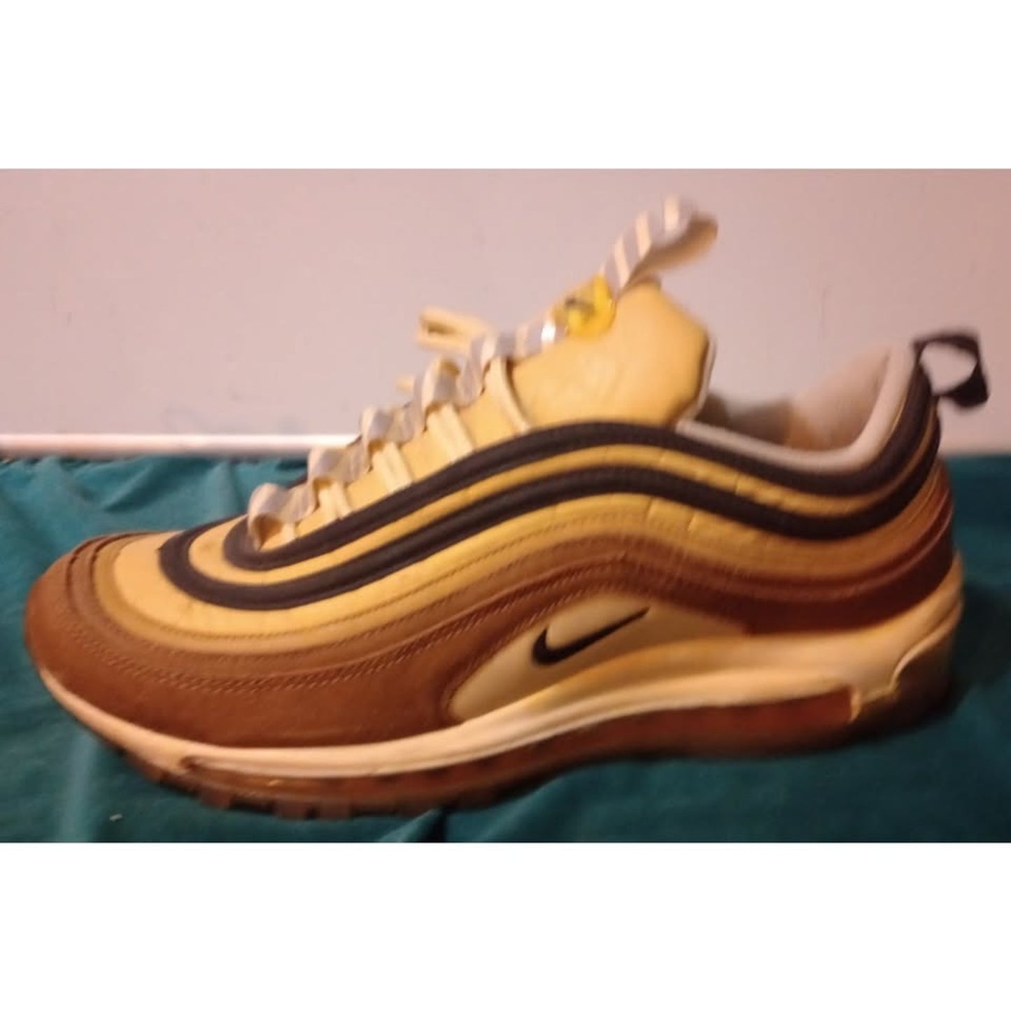 Nike Air Max 97 Ale Brown Elemental Gold Sneaker 921826-201 Men's 9.5