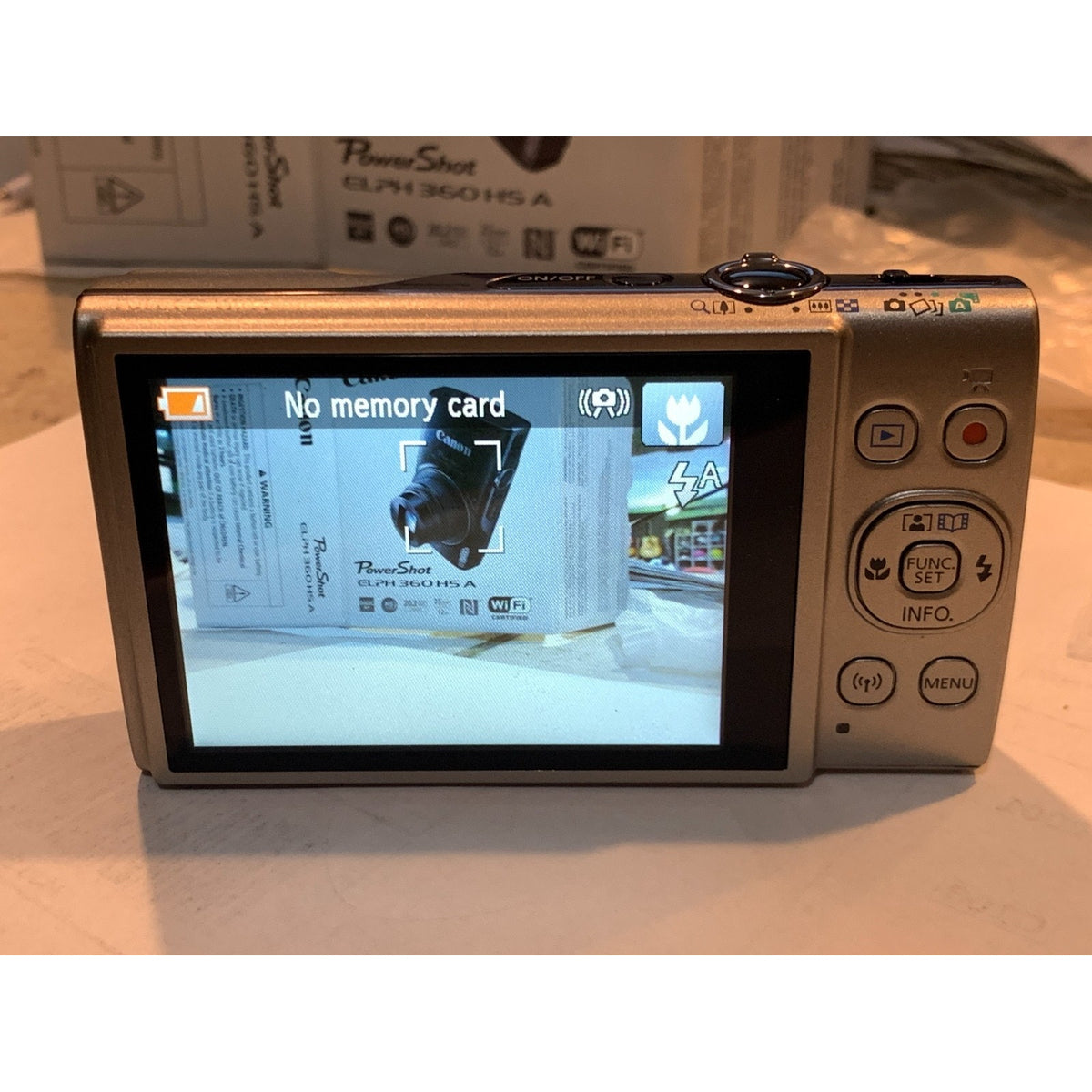 Canon PowerShot ELPH 360 HS A 20.2MP Digital Camera 12x Optical Zoom WiFi Silver
