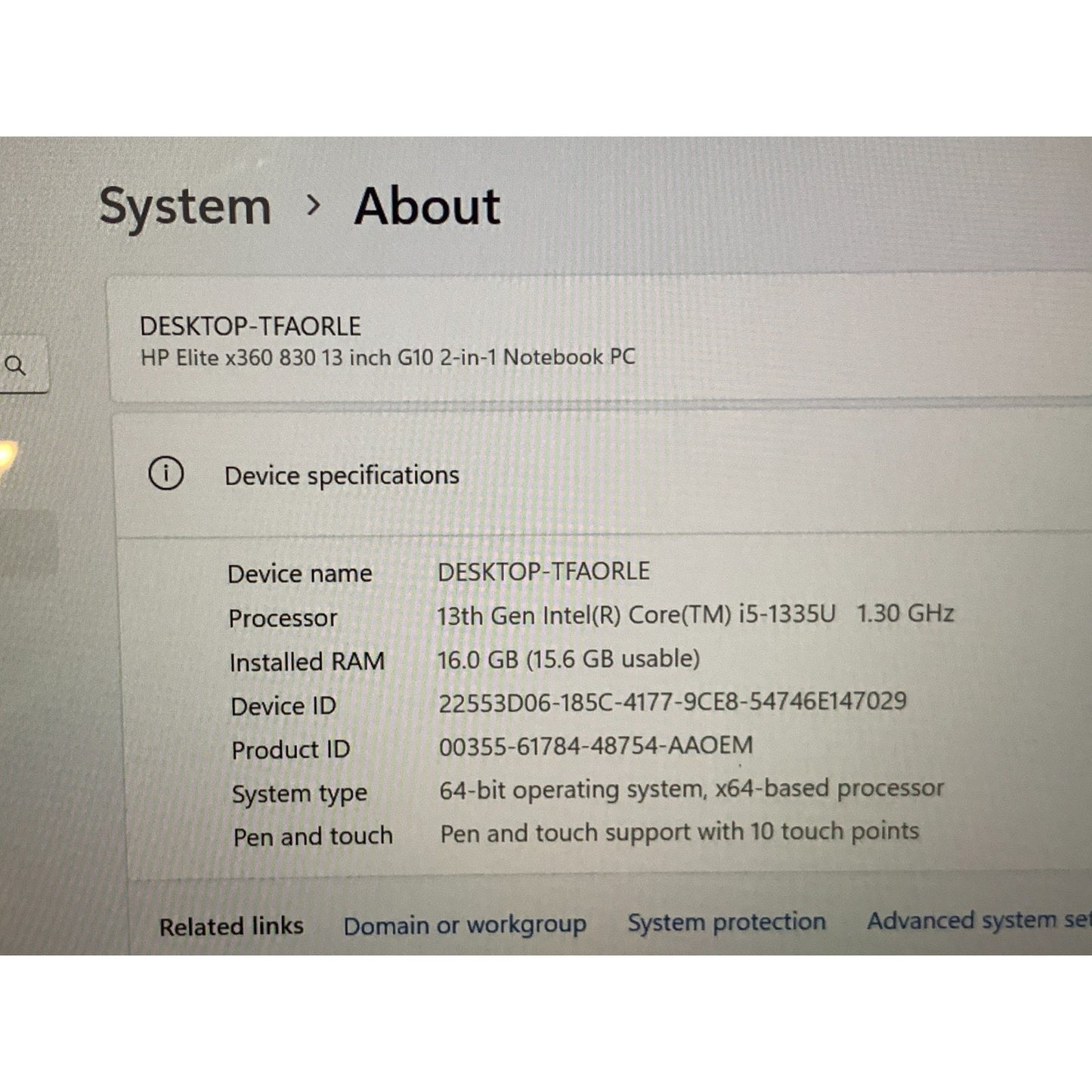 HP Elite x360 830 G10 2-in-1 13.3" | 1.60GHz i5-1335U | 16GB Ram | 256GB SSD