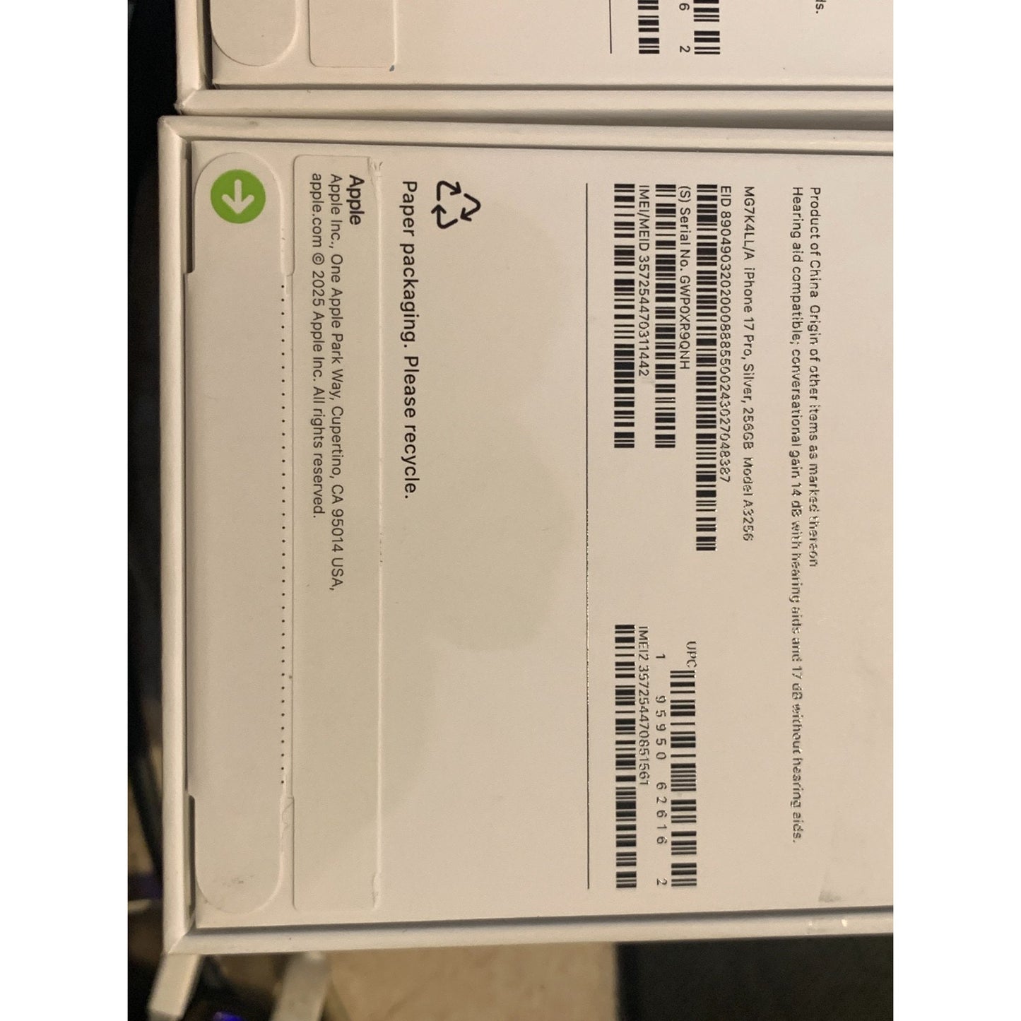 Apple iPhone 17 Pro 256 GB Silver Unlocked