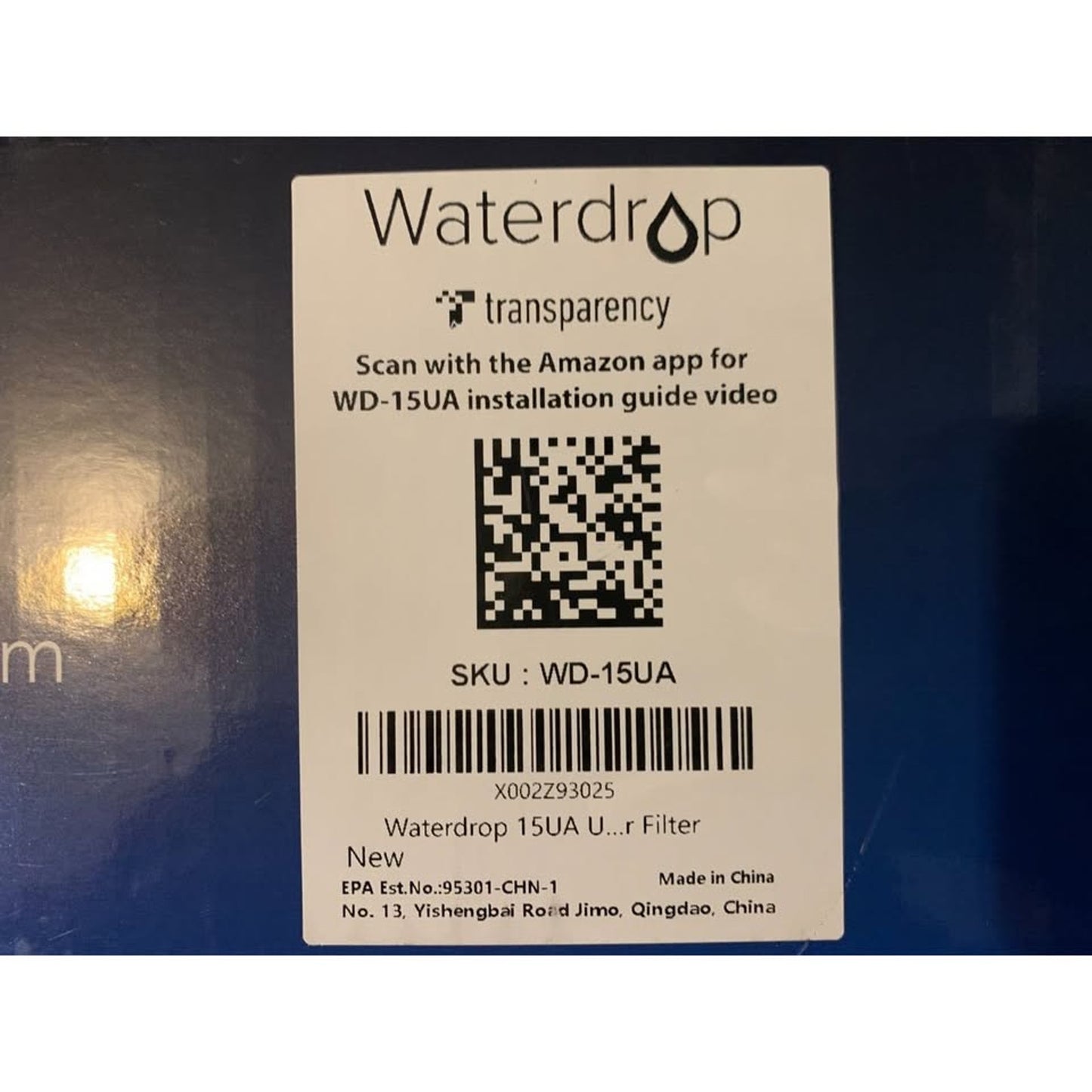 Water Drop WD-15UA Under Sink Water Filtration System