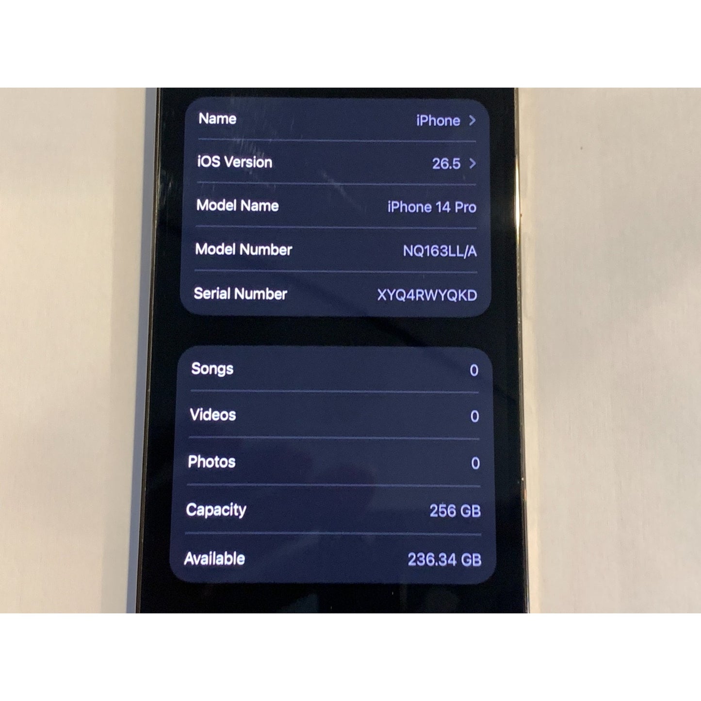 Apple iPhone 14 Pro - 256GB White Unlocked A2650