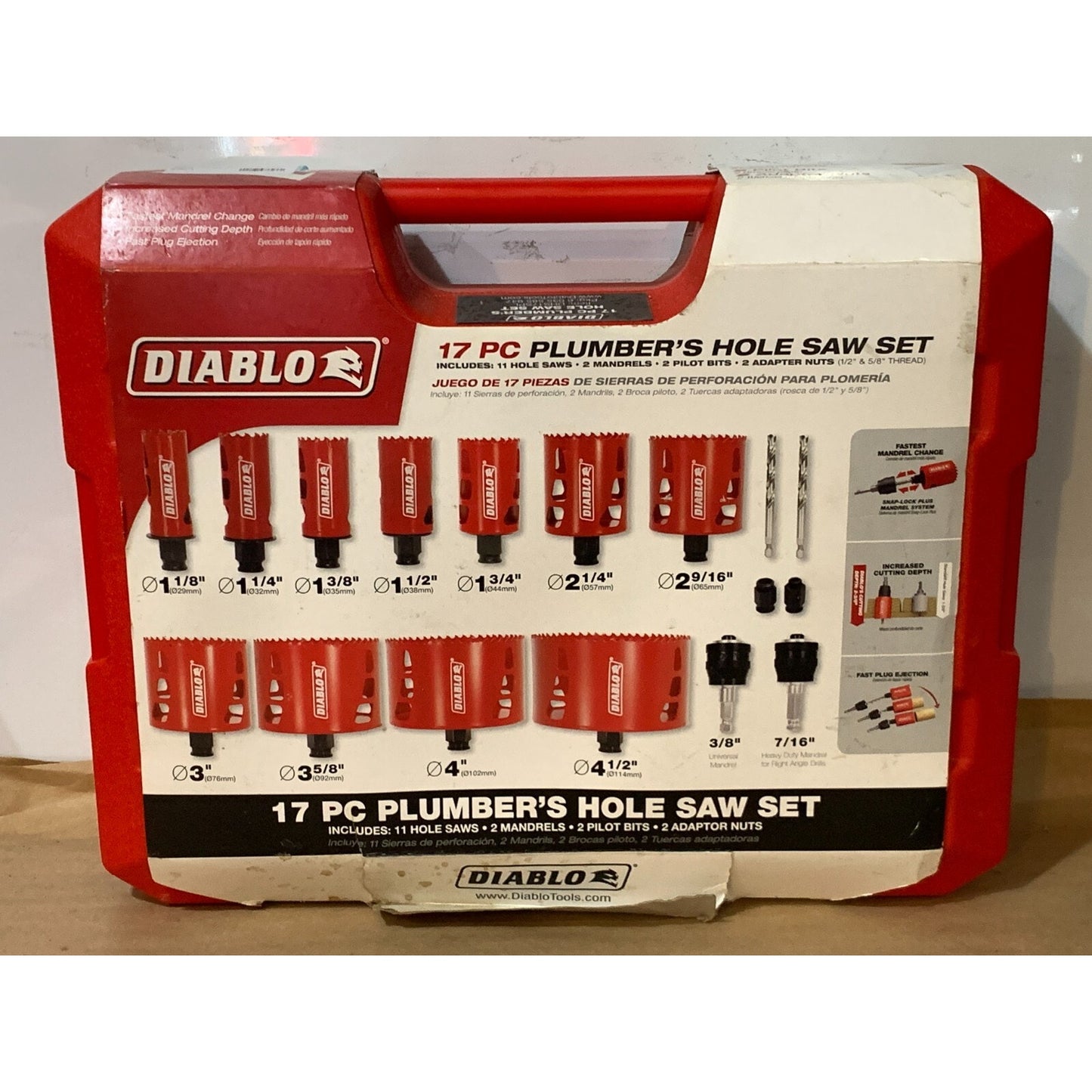 Freud DHS17SPL 17-Piece Plumber's Bi-Metal Hole Saw Set