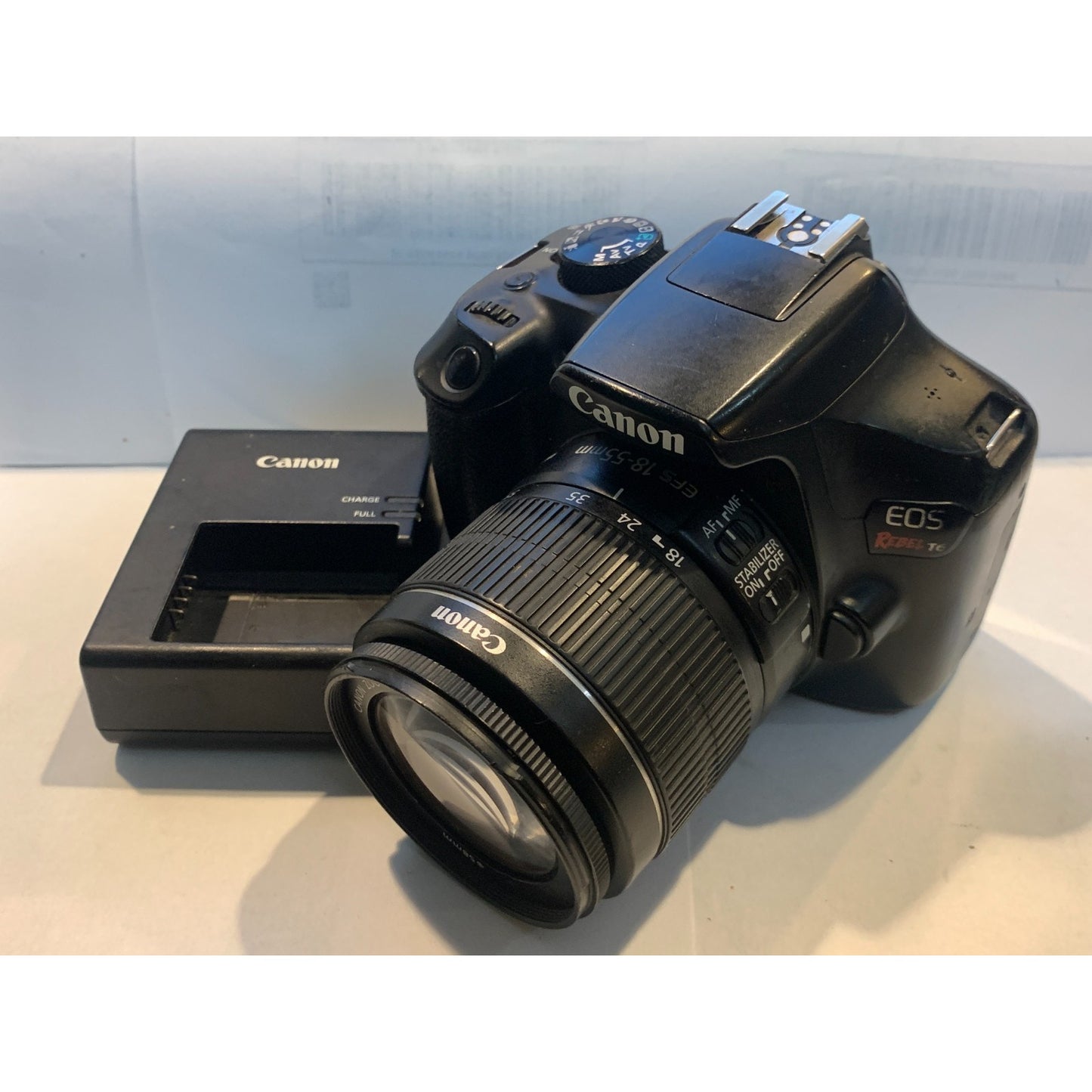 Canon EOS Rebel T6 DSLR Camera & 18-55mm Lens - Black