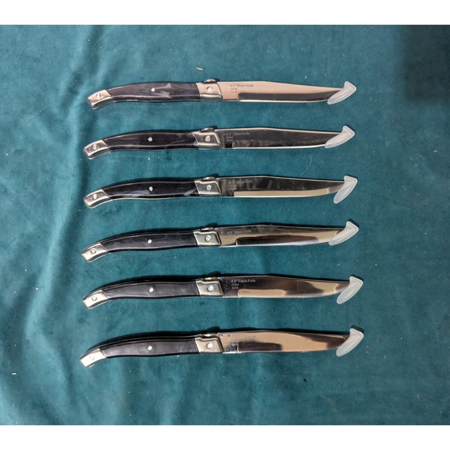 Wolfgang Puck 6 Piece Stainless Steel Steak Knife Set-Black
