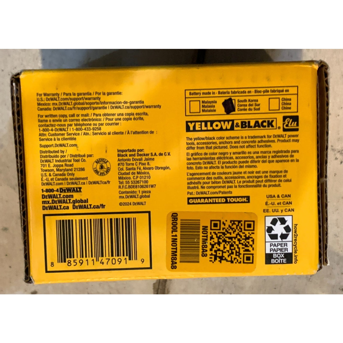 DEWALT DCB606 FLEXVOLT 20V/60V MAX 6.0Ah Lithium-Ion Battery 2026