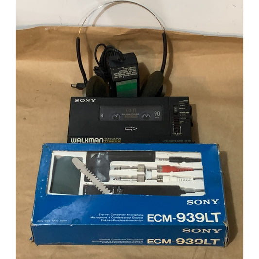 Sony WM-D6C Walkman Professional Cassette Player + ECM-933LT Microphone