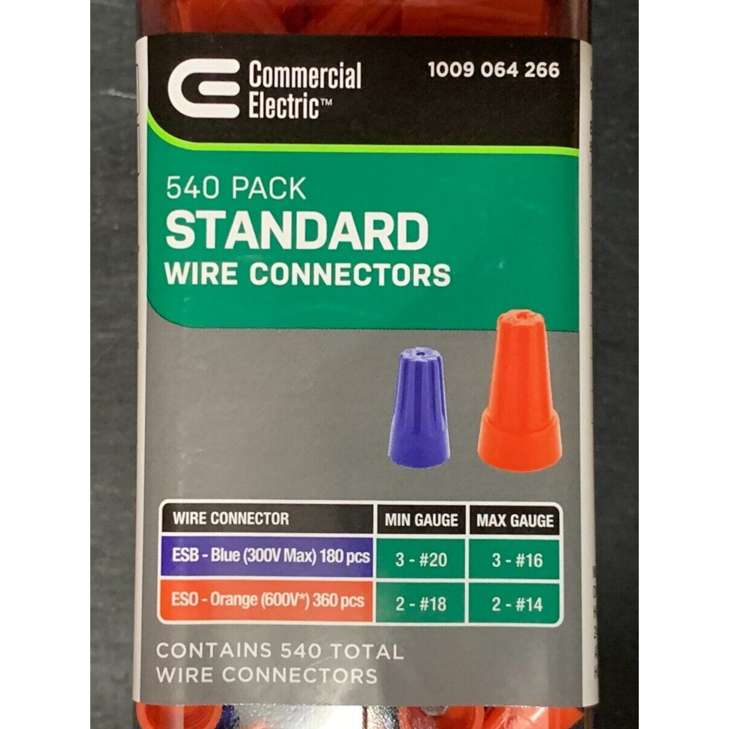 Commercial Electric 540 Pack Standard Wire Connectors 10090064266