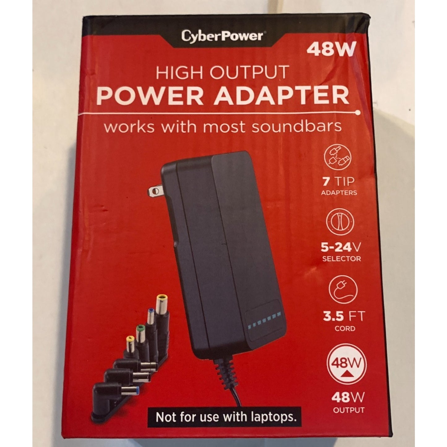 CyberPower High Output Power Adapter CPUAC3000 Universal Adjustable 48W/3000mA