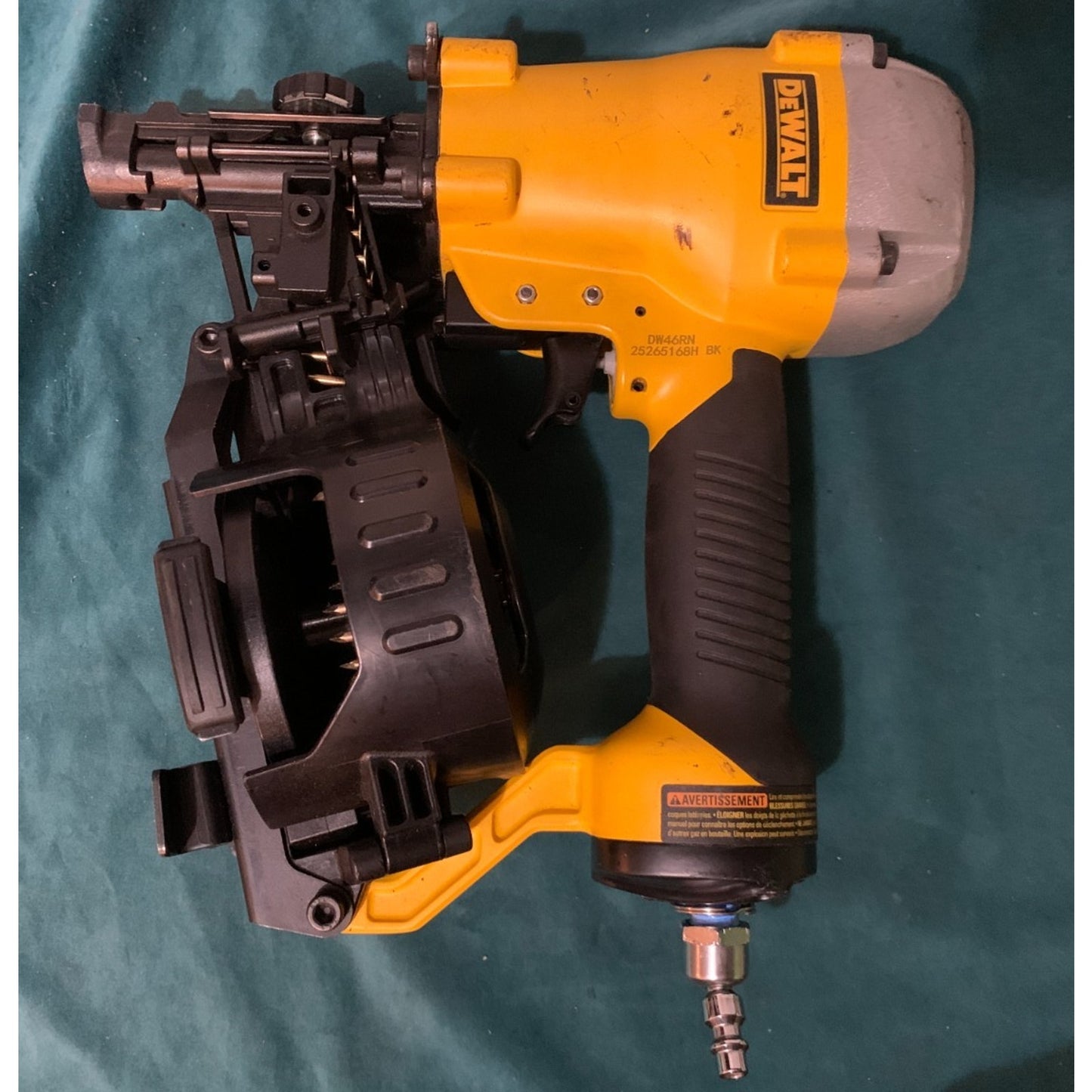 DEWALT 1-3/4 in. 15 Degree Pneumatic Coil Roofing Nailer (DW46RN)