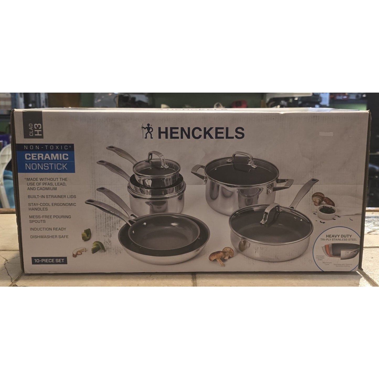 Henckels Clad H3 10Pc Stainless Steel Cookware Set