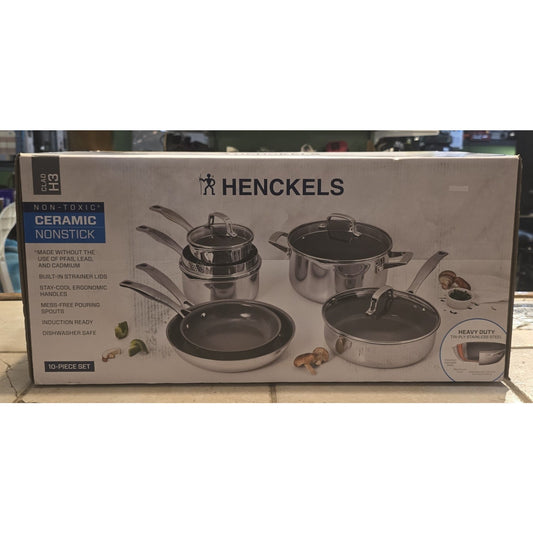 Henckels Clad H3 10Pc Stainless Steel Cookware Set