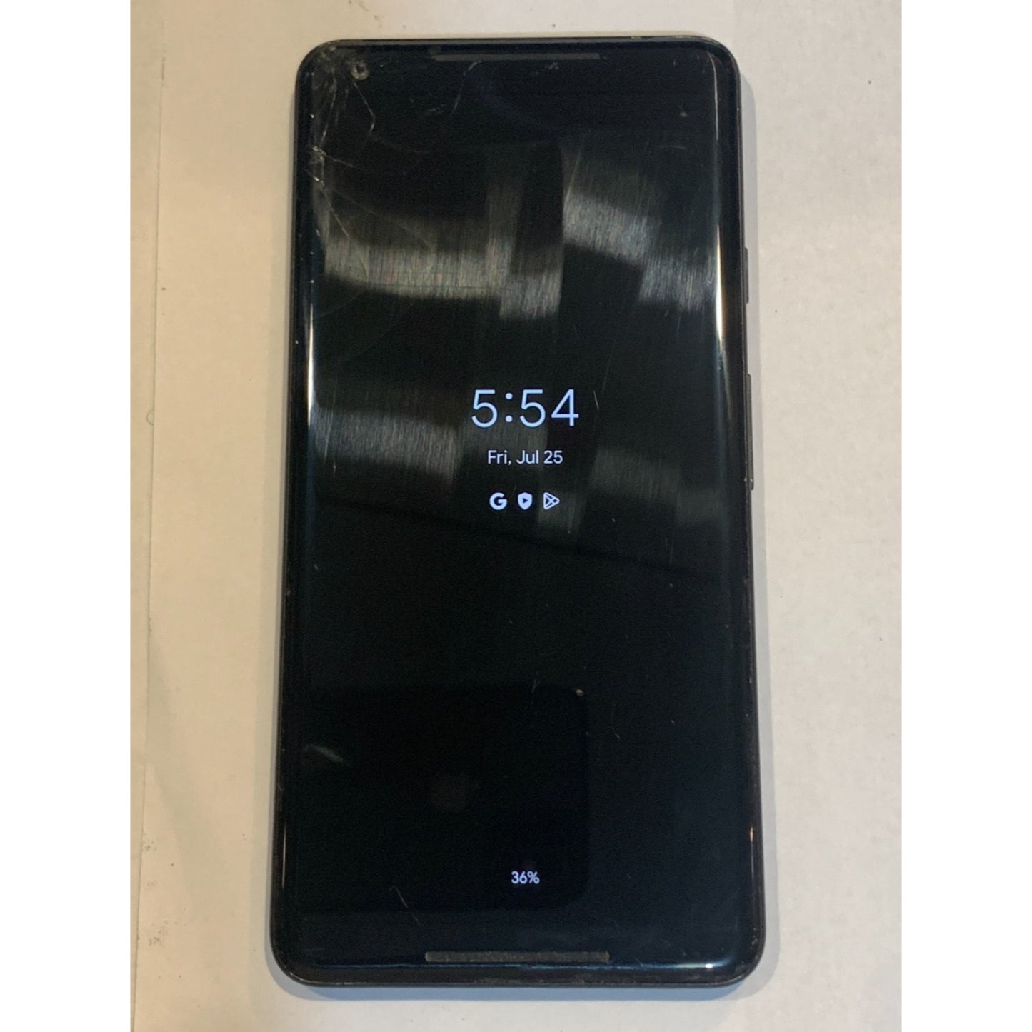 Google Pixel 2 XL - 64 GB - Black (Unlocked) [CRACKED GLASS!!]