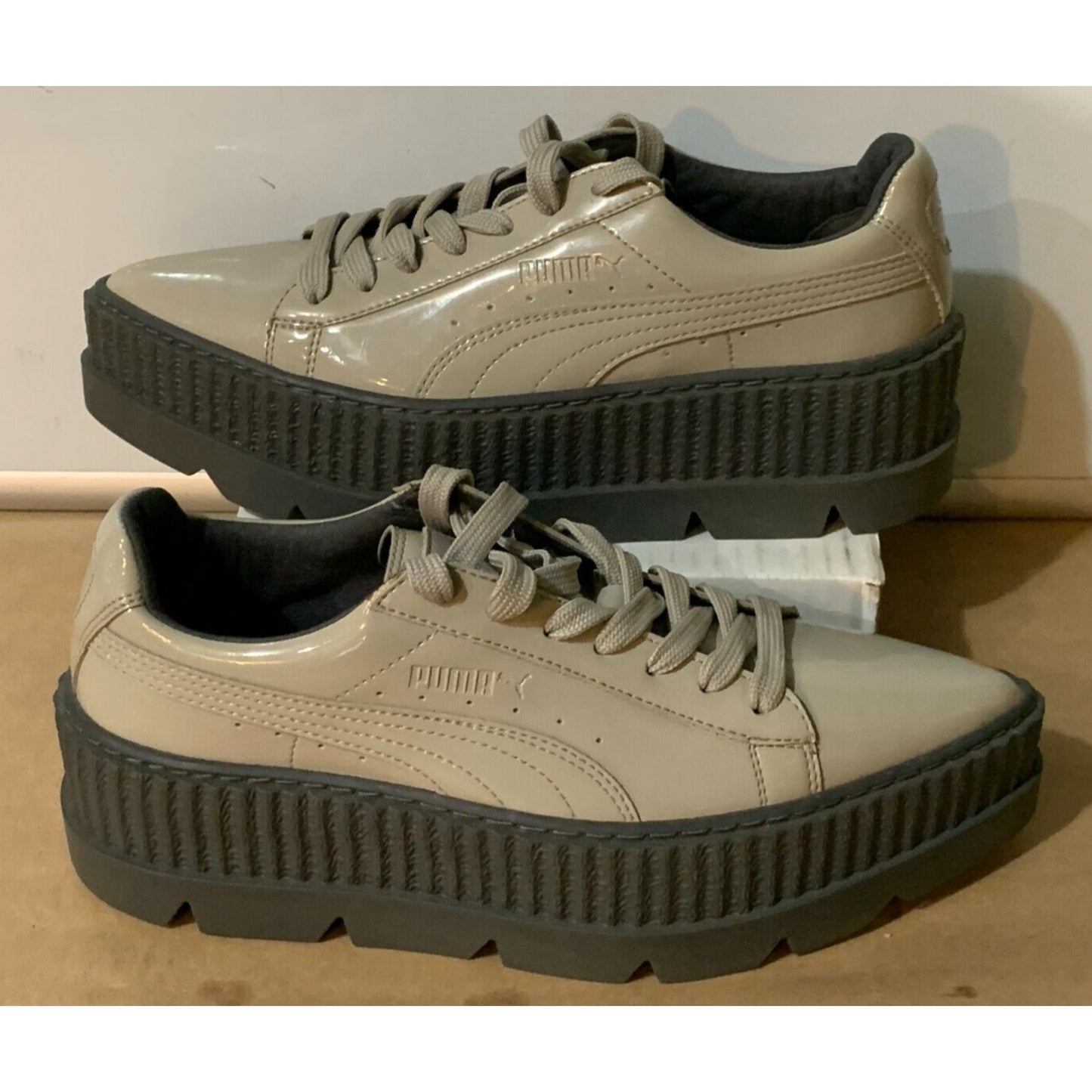 Puma Fenty by Rihanna Pointy Creeper Patent Dove 366270-02 Women's Size 6