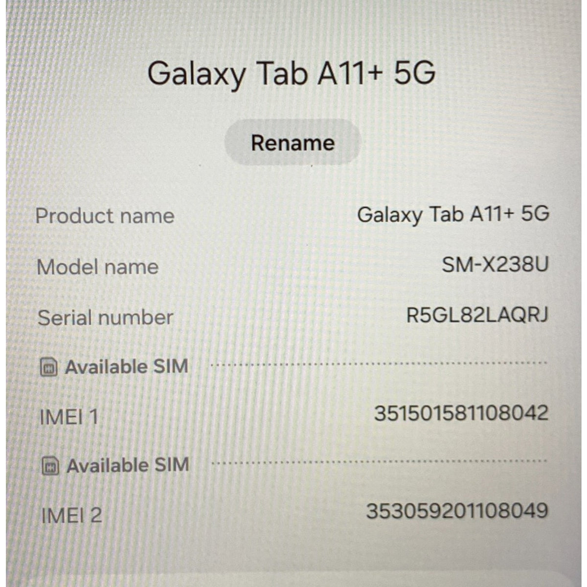 Metro Samsung Galaxy Tab A11+ 5G SM-X238U 128GB