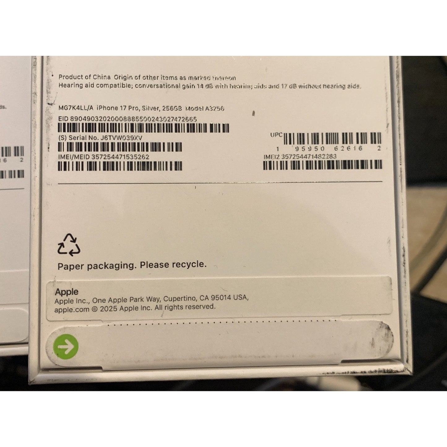 Apple iPhone 17 Pro 256 GB Silver Unlocked