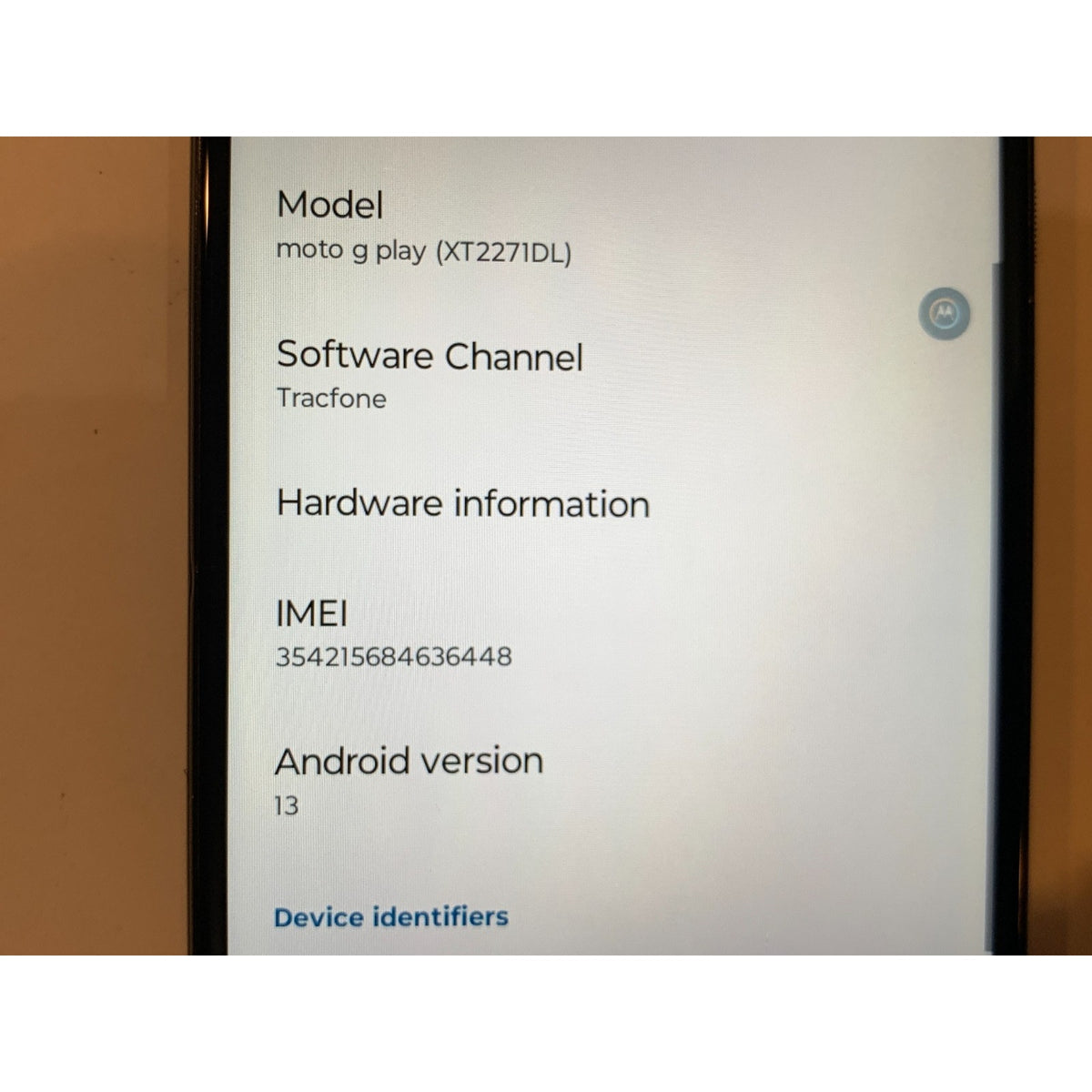Motorola Moto G Play 2023 XT2271 32GB 6.5" Smartphone - TracFone