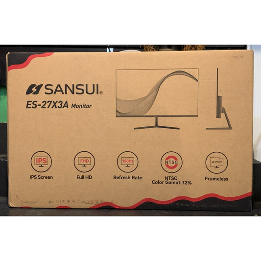 NEW SANSUI ES-24X5A 24" Frameless LED Monitor 1080p 75Hz HDMI Full HD