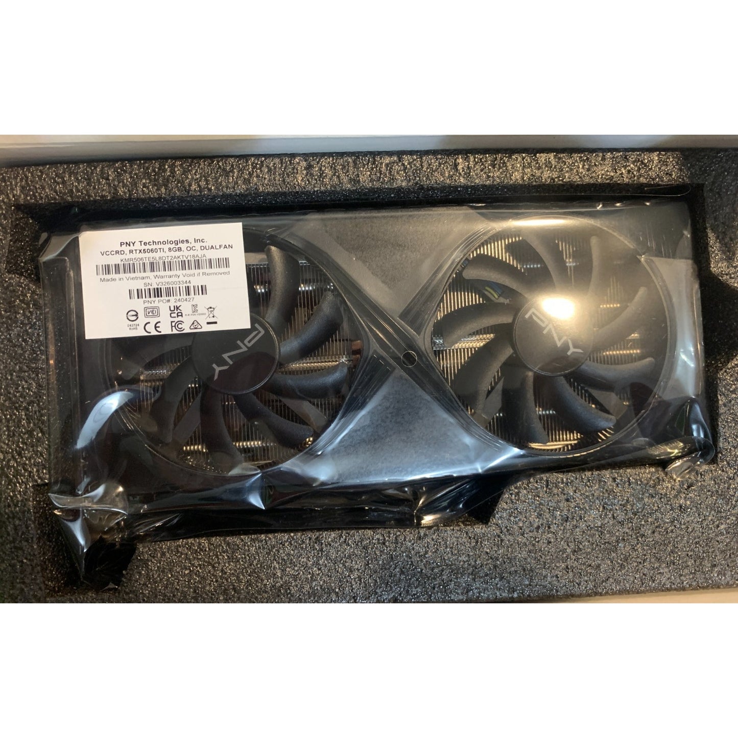 PNY NVIDIA GeForce RTX 5060 Ti OC Dual Fan Graphics Card 8GB GDDR7