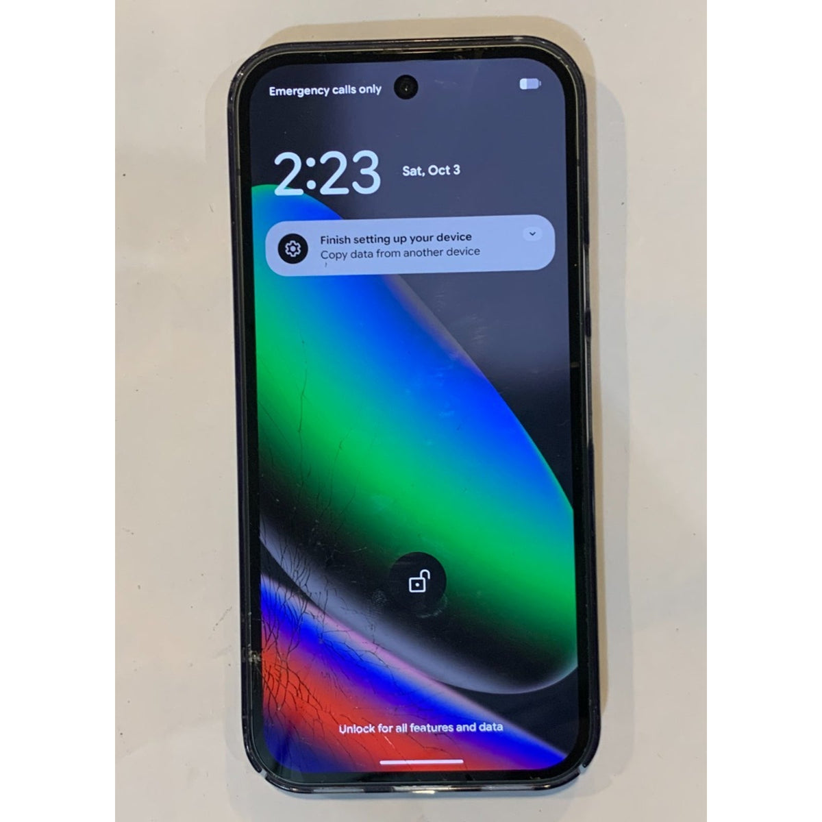 Google Pixel 10 GLBW0 Xfinity 128GB Obsidian (CRACKED SCREEN!!)