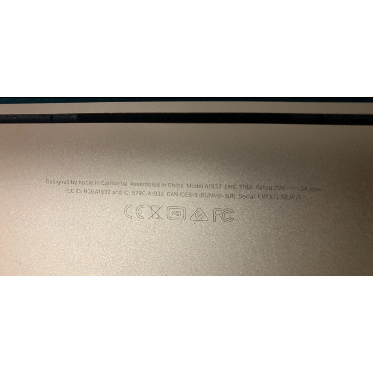 Apple MacBook Air 13"2019 A1932 i5-8210Y 1.6GHz 128GB SSD 8GB DDR3