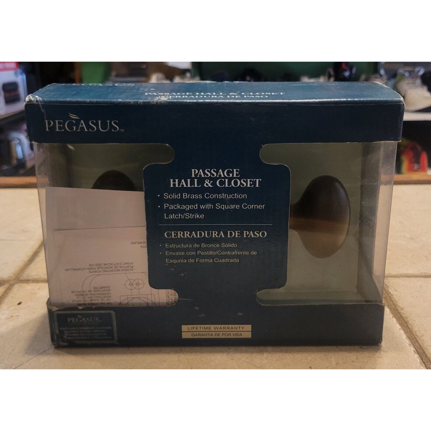 NEW Pegasus Passage Hall Closet Door Handle Set Matte Bronze Finish Solid Brass