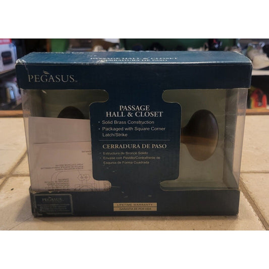 NEW Pegasus Passage Hall Closet Door Handle Set Matte Bronze Finish Solid Brass