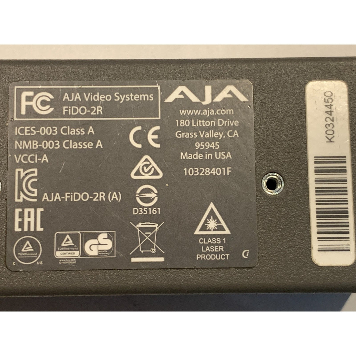AJA FIDO-2R Dual Optical Fiber to SD/HD/3G SDI